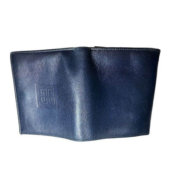 Givenchy Vtg 4G Logo Blue Leather Wallet Bifold Coin Pocket Made In Spain - Picture 12 of 14